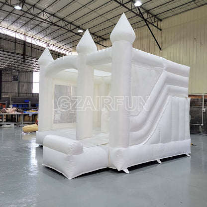 Inflatable White Bounce Combo With Slide