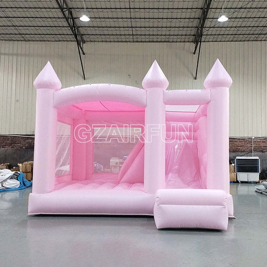 Inflatable Pink Bounce Combo With Slide For Girl Party