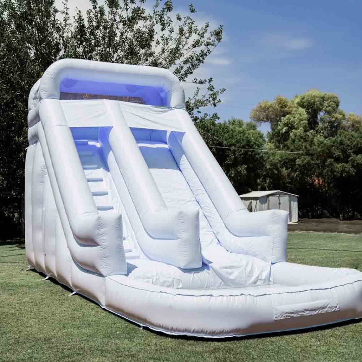 17ft inflatable pastel blue waterslide