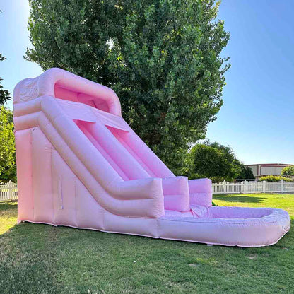 17ft inflatable pastel pink waterslide for girl party