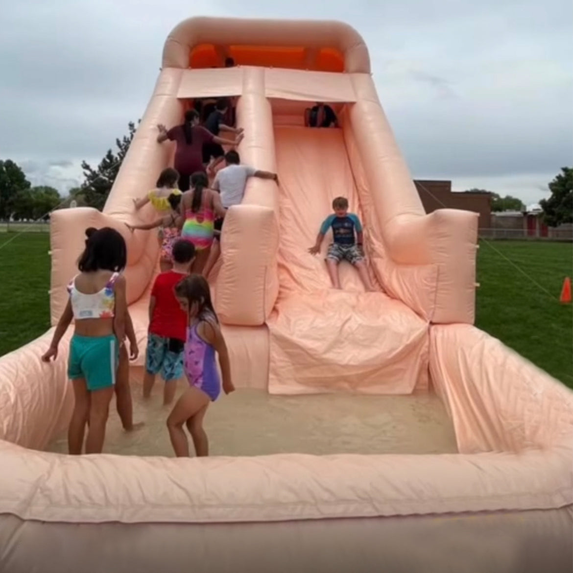 17ft inflatable peach waterslide