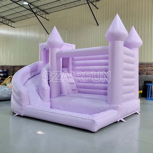 Inflatable Pastle Pureple Taro Castle Waterslide