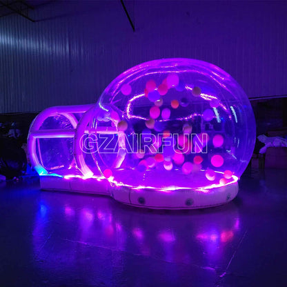 Led Lighting inflatable bouncy jumping bubble house dome tent for night party decoration