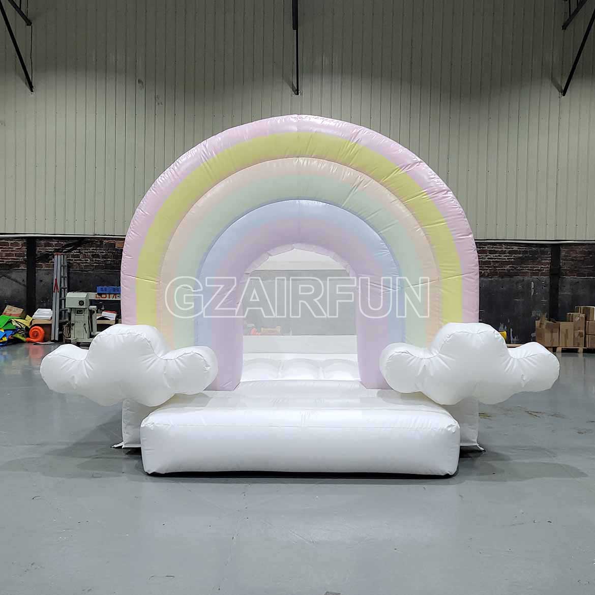 Mini Pink Rainbow Bounce House For Toddler