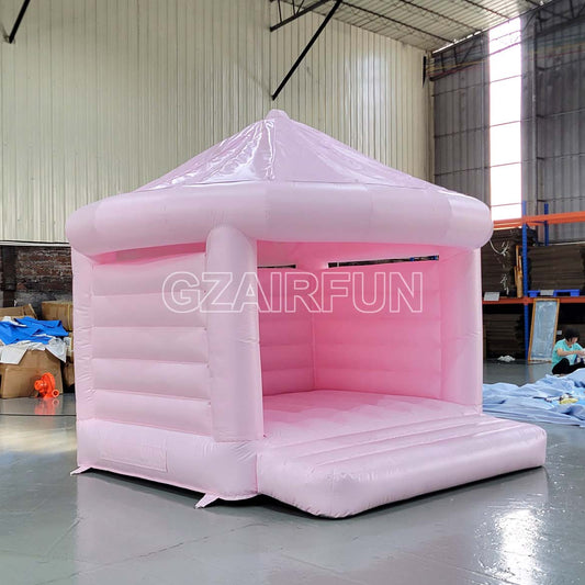 Commercial Pastel Pink Bounce House For Kids Party