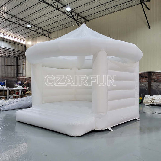 Commercial White Bounce House Inflatable For Wedding