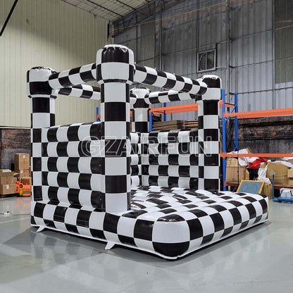 inflatable checked design jumping castle