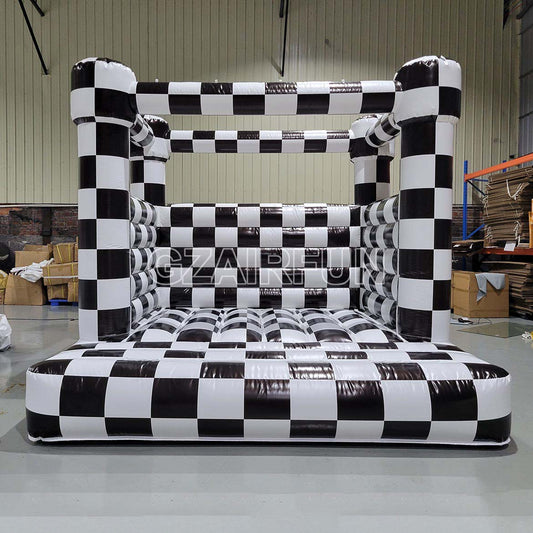 inflatable checked design jumping castle