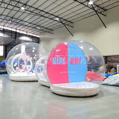 Inflatable bouncy bubble house for gender reveal party