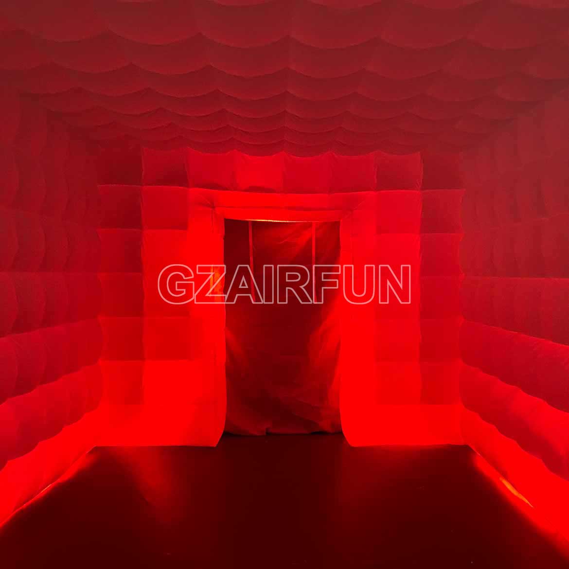 inflatable LED lighting cube tent