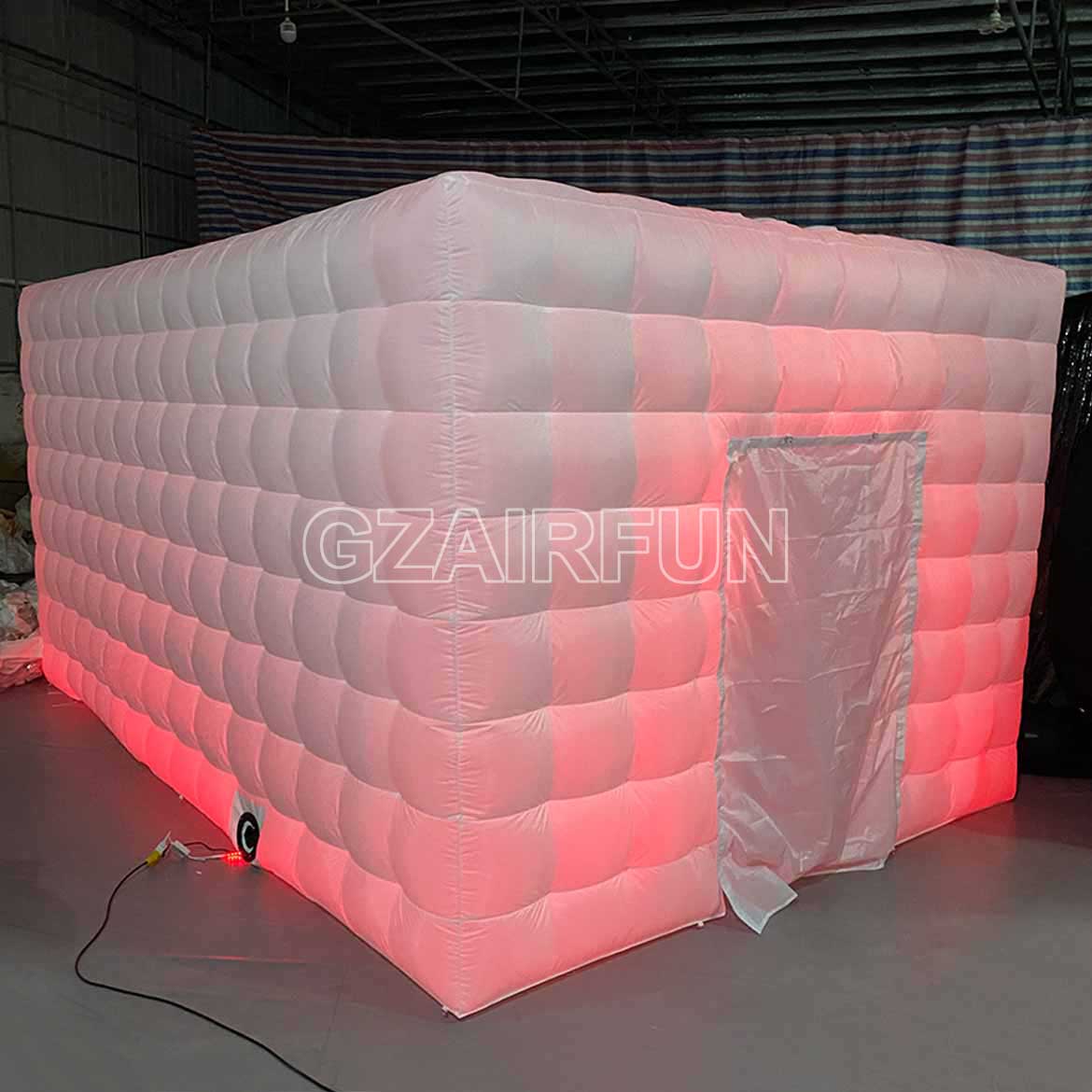 inflatable LED lighting cube tent