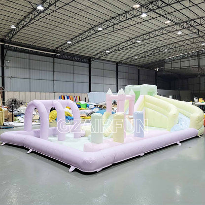 Colorful inflatable Splash pad ball pit playgound for softplay rental