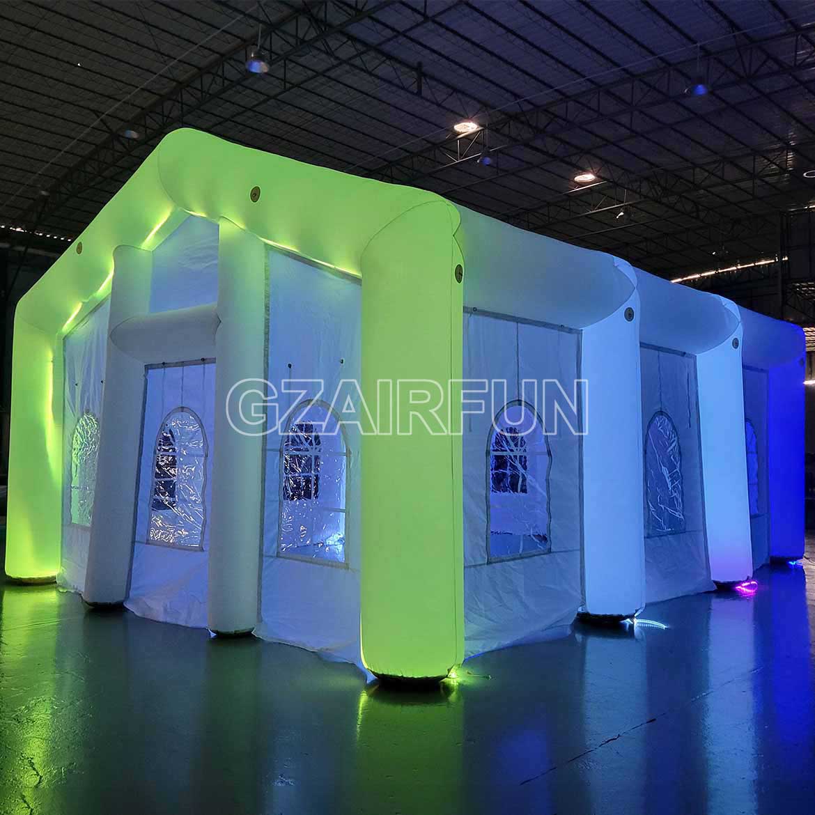 Colorful Led Light With Remote Control Blow Up Party Tent