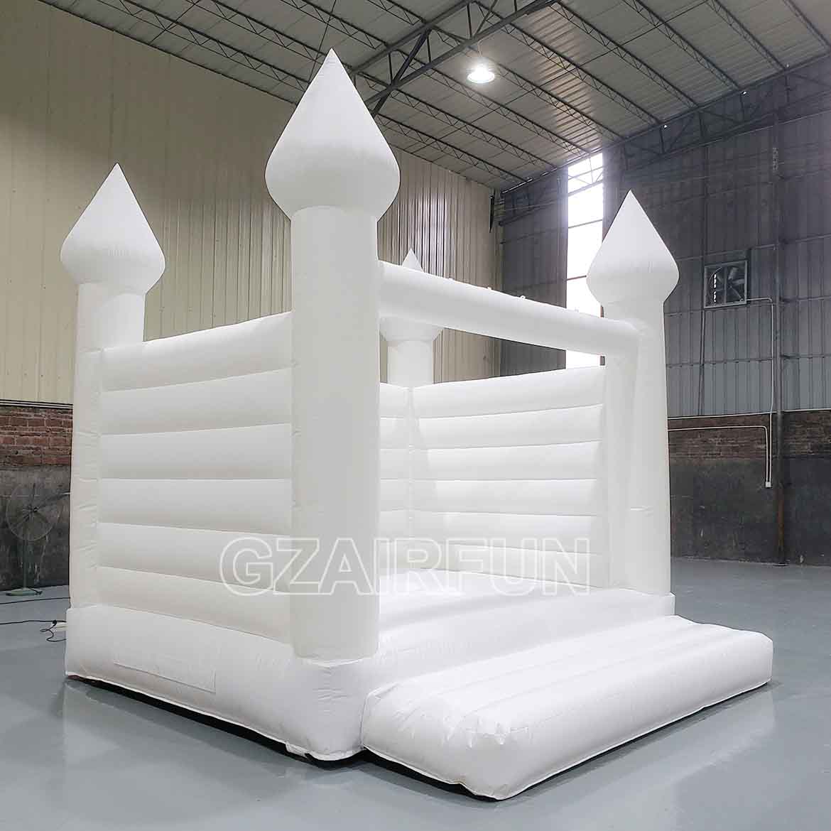 inflatable white bounce house jumping castle for wedding party