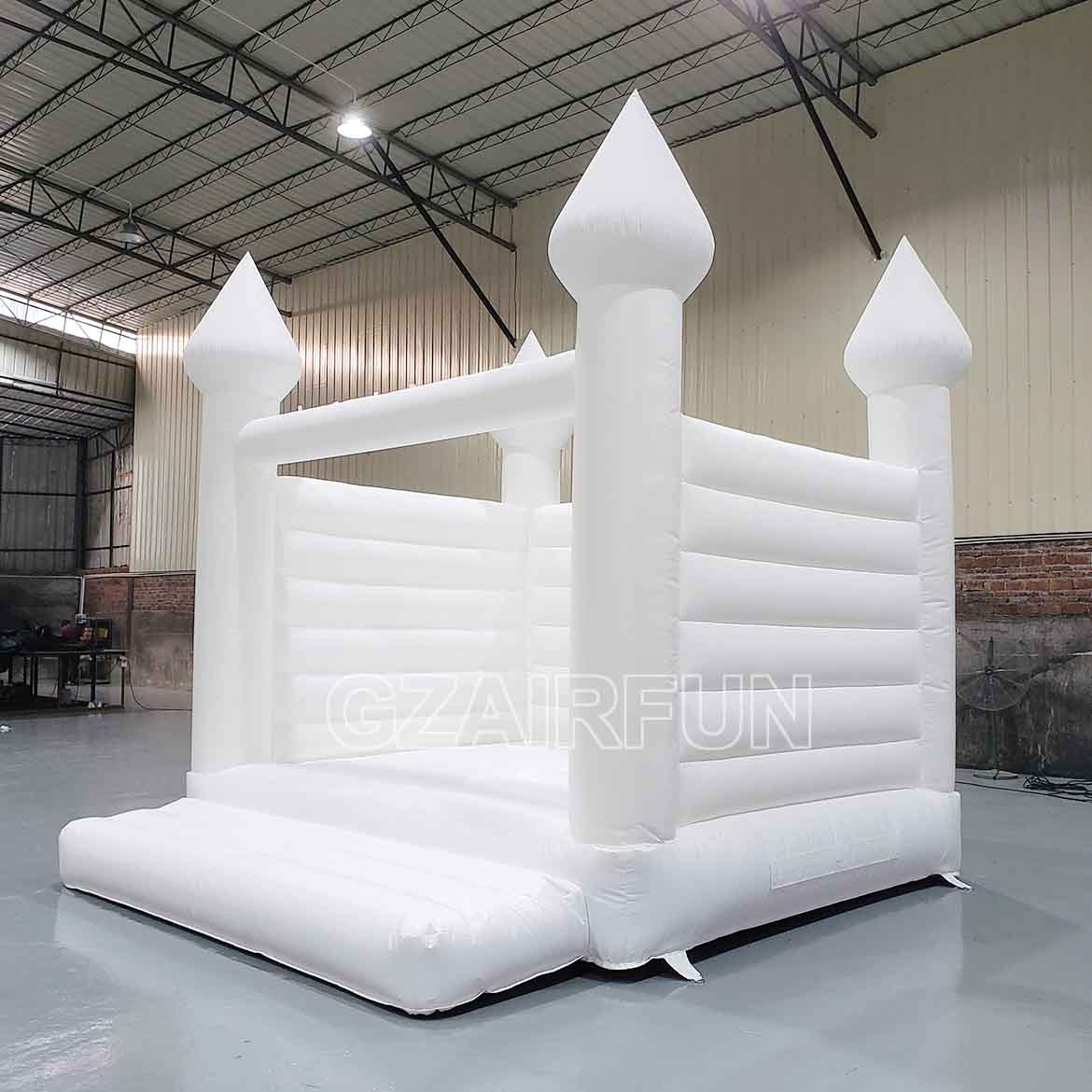 inflatable white bounce house jumping castle for wedding party