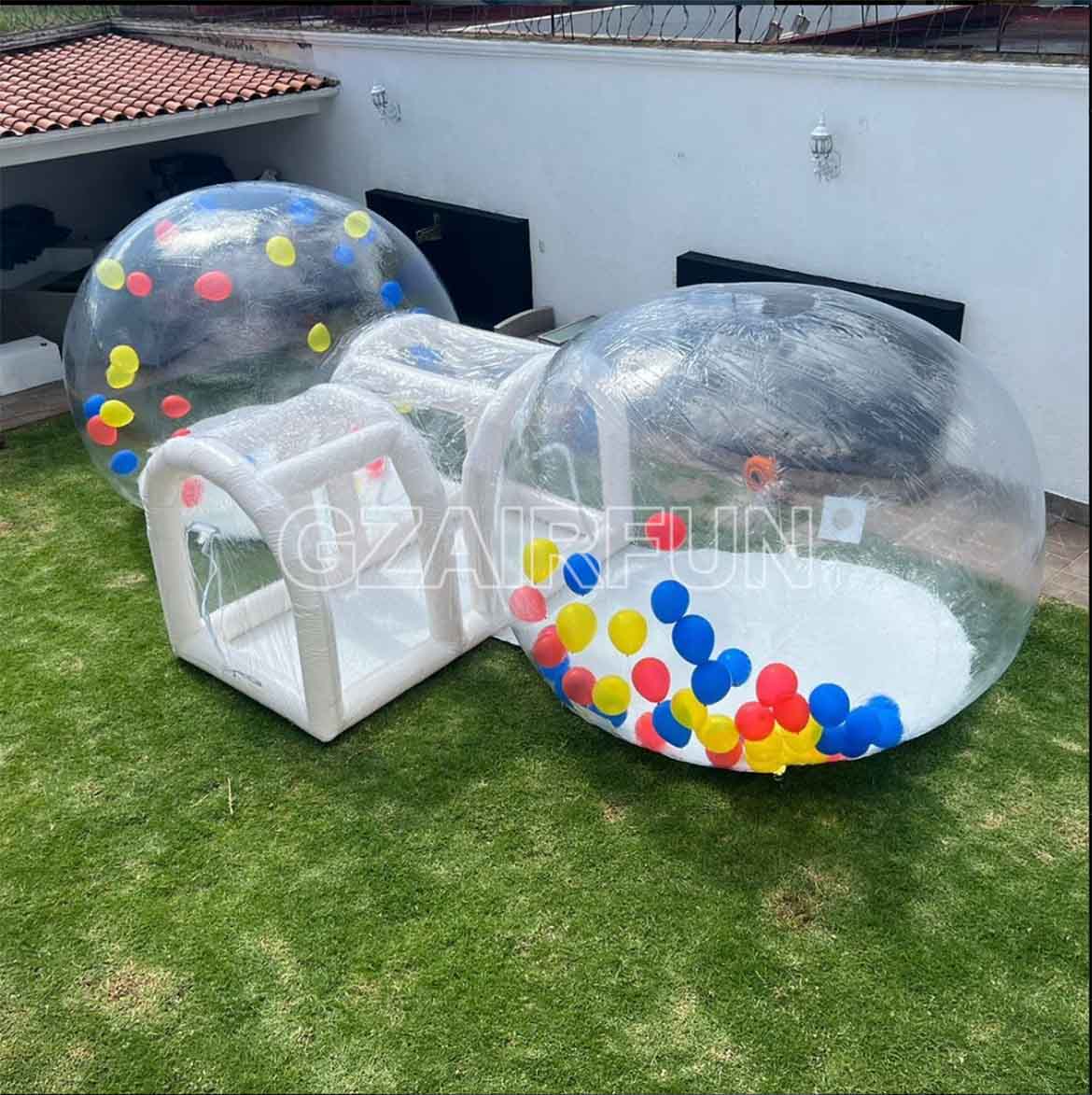 Outdoor inflatable Double bubble dome for balloon party