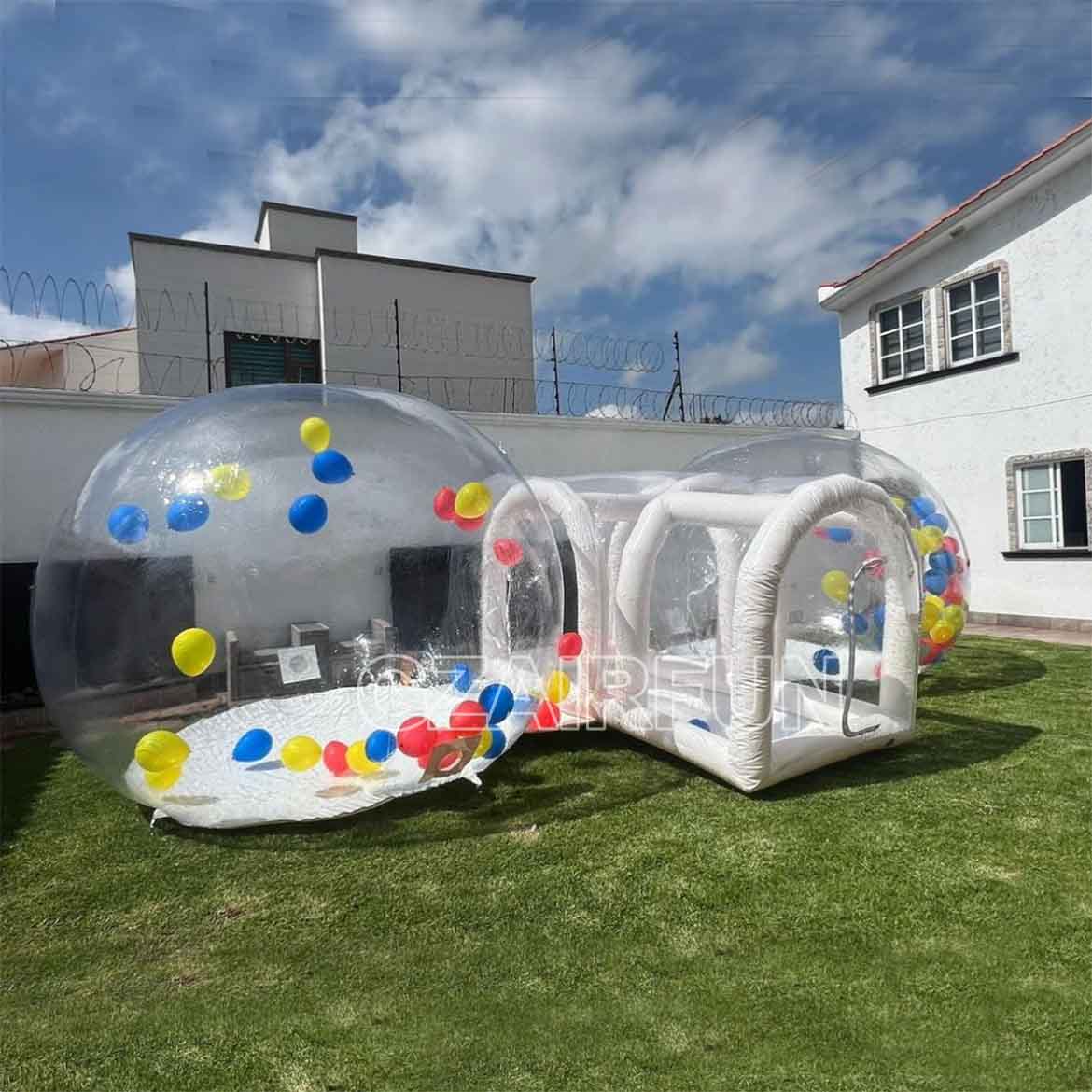 Outdoor inflatable Double bubble dome for balloon party