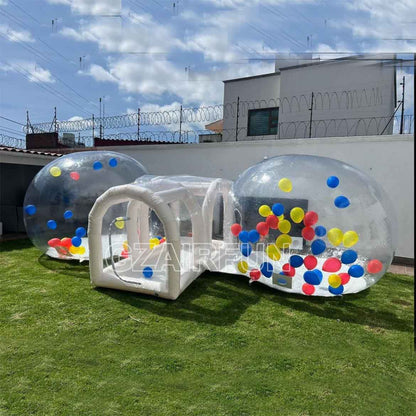 Outdoor inflatable Double bubble dome for balloon party