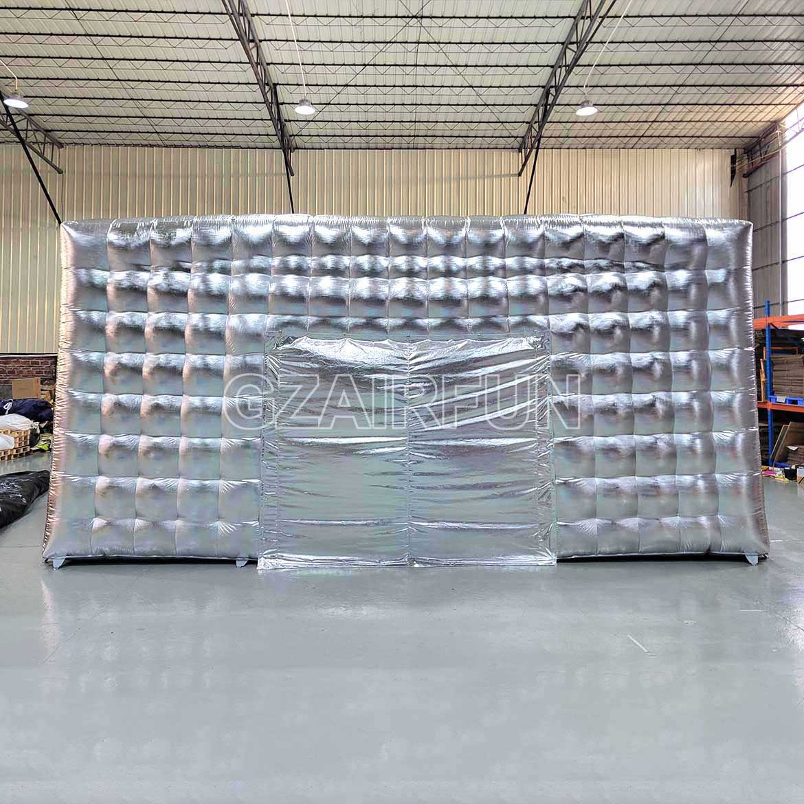 inflatable siliver air cube tent for outdoor party event